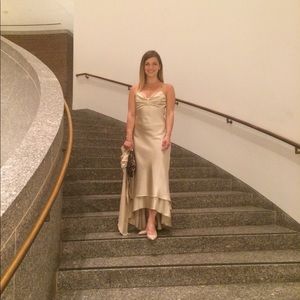 Gown cocktail beautiful elegant ivory dress includes stole